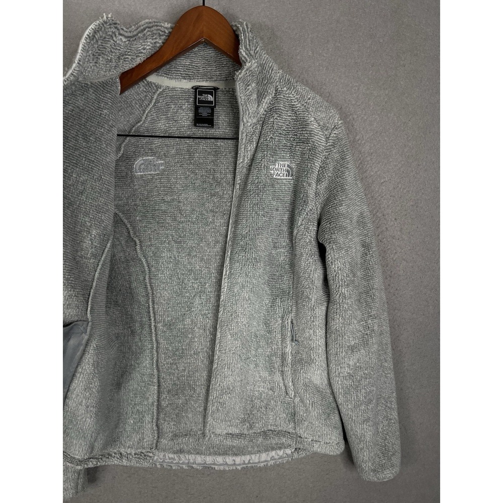 The North Face Osito Fleece Jacket Womens M Gray Full Zip Plush - Picture 3 of 9